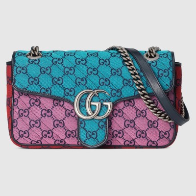 Gucci GG Marmont Small Shoulder Bag in Multicolor GG Canvas GGBS10391