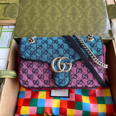 Gucci GG Marmont Small Shoulder Bag in Multicolor GG Canvas GGBS10391