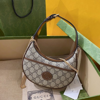 Gucci Half Moon Mini Bag in GG Supreme with Interlocking G GGBS10442