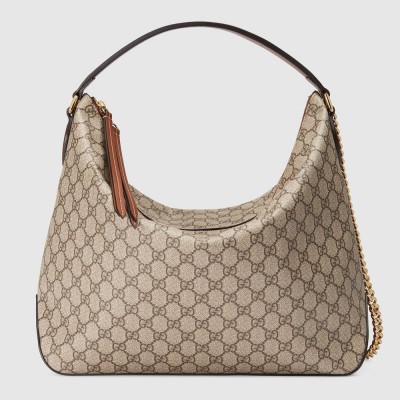 Gucci Hobo Bag In Beige GG Supreme Canvas GGBS10470