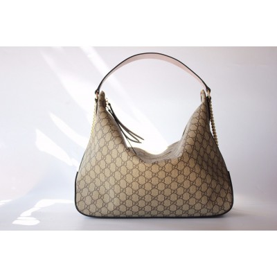 Gucci Hobo Bag In Beige GG Supreme Canvas GGBS10470