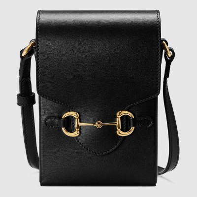 Gucci Horsebit 1955 Mini Bag in Black Calfskin GGBS10477