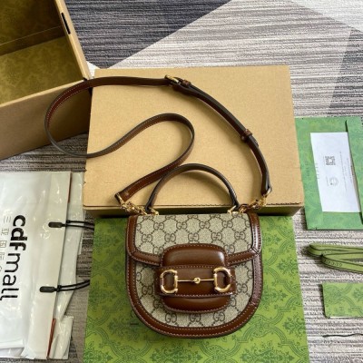 Gucci Horsebit 1955 Mini Top Handle Bag in GG Supreme Canvas GGBS10502