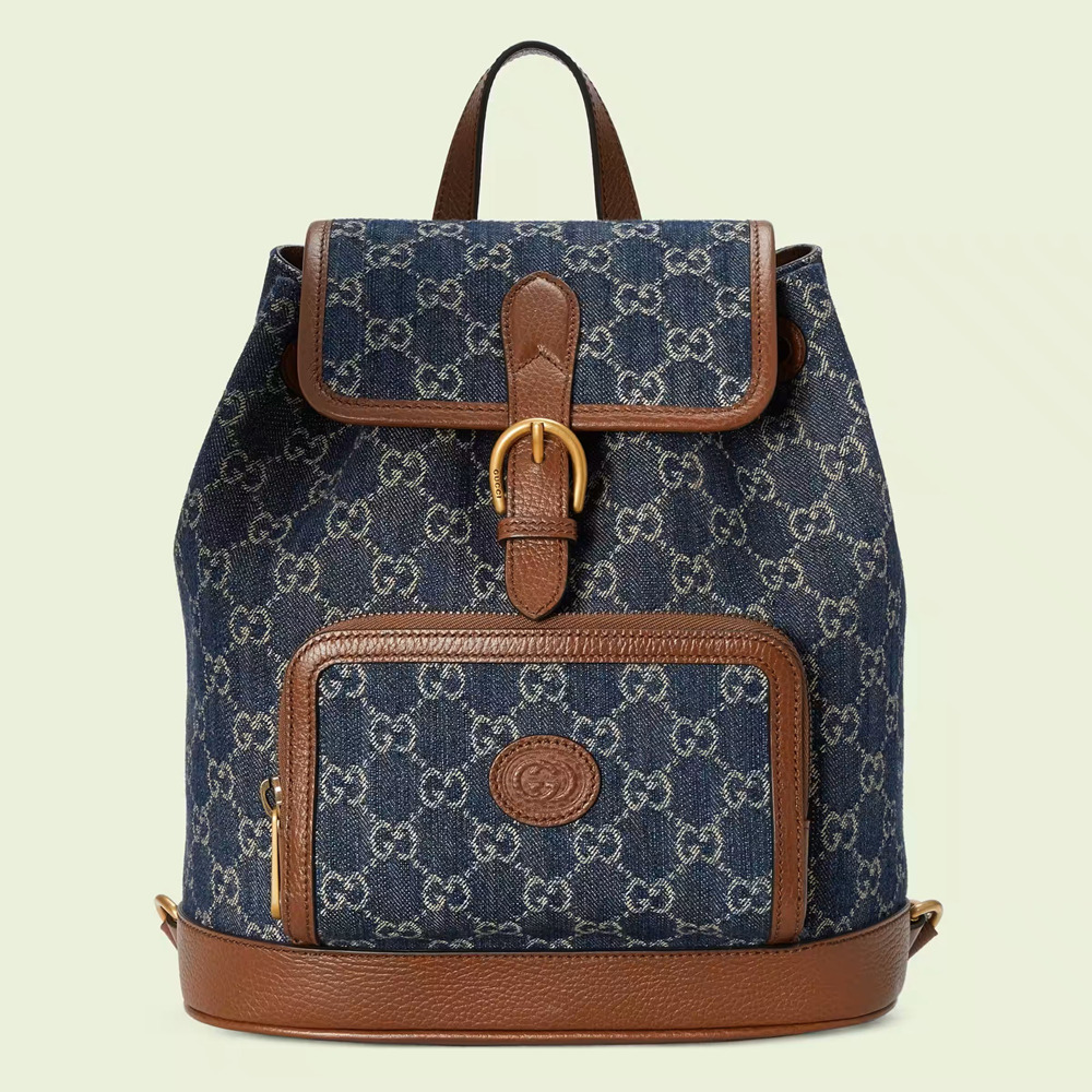 Gucci Interlocking G Backpack in GG Denim GGBS10012