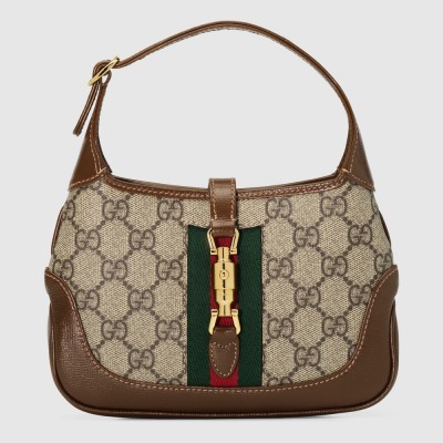 Gucci Jackie 1961 Mini Hobo Bag in Beige GG Supreme Canvas GGBS10525