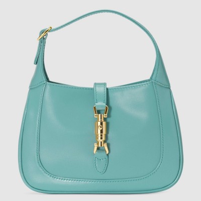 Gucci Jackie 1961 Mini Hobo Bag in Blue Leather GGBS10528