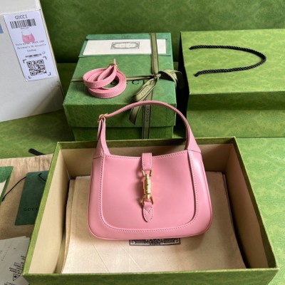 Gucci Jackie 1961 Mini Hobo Bag in Pink Leather GGBS10529