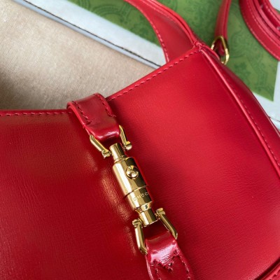 Gucci Jackie 1961 Mini Hobo Bag in Red Leather GGBS10530