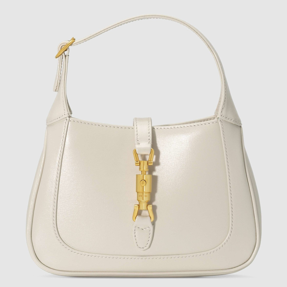 Gucci Jackie 1961 Mini Hobo Bag in White Leather GGBS10531