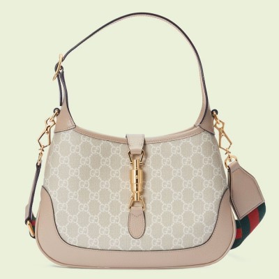 Gucci Jackie 1961 Small Bag in White GG Supreme Canvas GGBS10524