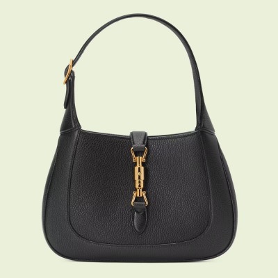 Gucci Jackie 1961 Small Hobo Bag in Black Grained Leather GGBS10533