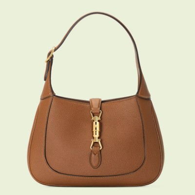 Gucci Jackie 1961 Small Hobo Bag in Brown Grained Leather GGBS10536