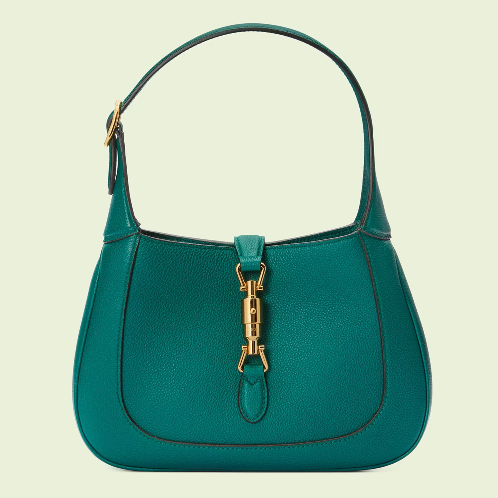 Gucci Jackie 1961 Small Hobo Bag in Green Grained Leather GGBS10539