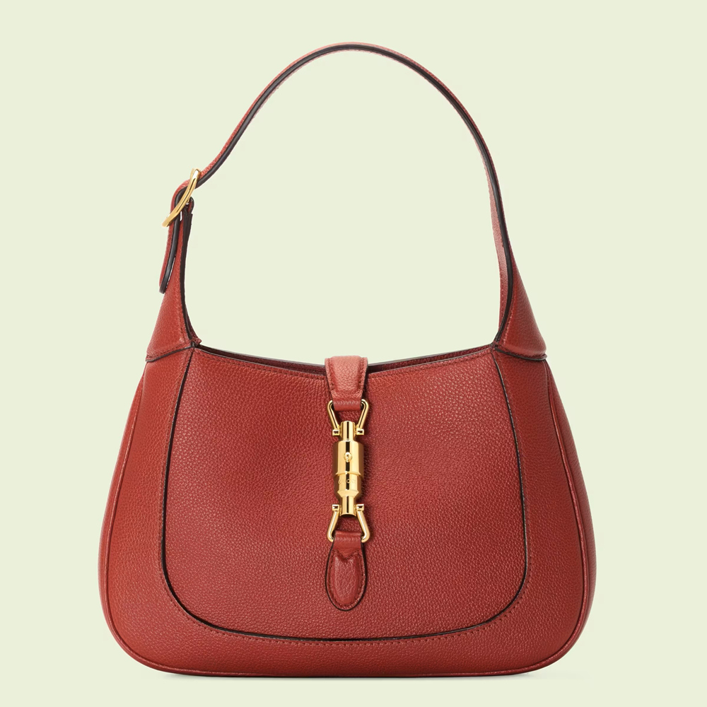 Gucci Jackie 1961 Small Hobo Bag in Red Grained Leather GGBS10540