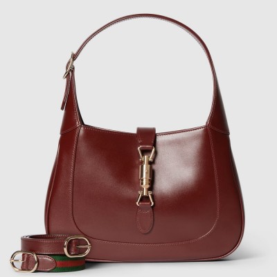 Gucci Jackie 1961 Small Shoulder Bag in Red Calfskin GGBS10553