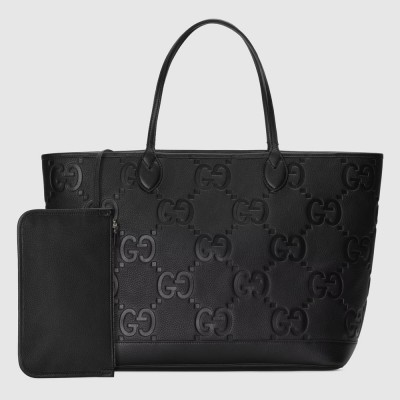 Gucci Large Tote Bag in Black Jumbo GG Leather GGBS10892