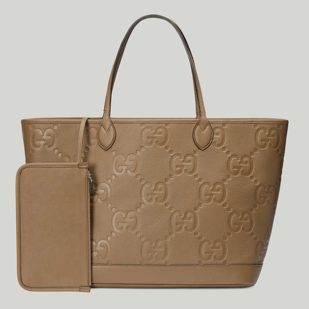 Gucci Large Tote Bag in Taupe Jumbo GG Leather GGBS10893