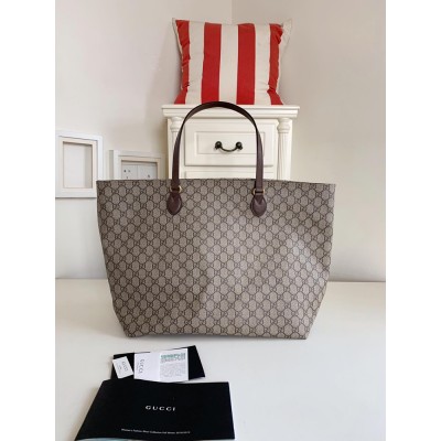 Gucci Medium Tote Bag in Beige GG Supreme Canvas GGBS10894