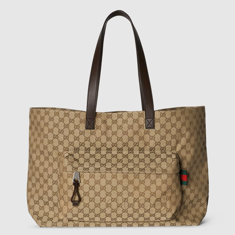 Gucci Men's Large GG Tote Bag in Beige Original GG Canvas GGBS10905