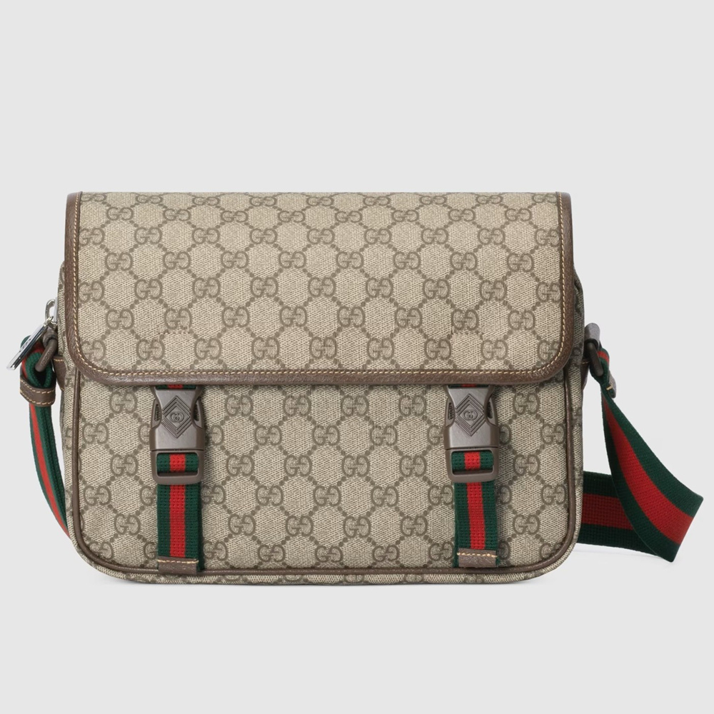 Gucci Men's Messenger Bag in Beige GG Supreme Canvas GGBS10567