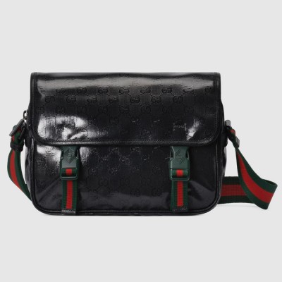 Gucci Men's Messenger Bag in Black GG Crystal Canvas GGBS10568