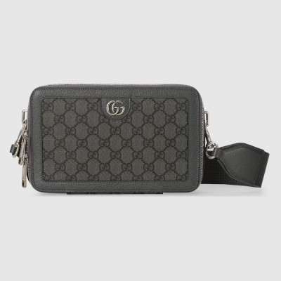 Gucci Men's Ophidia GG Mini Bag in Grey GG Supreme Canvas GGBS10451