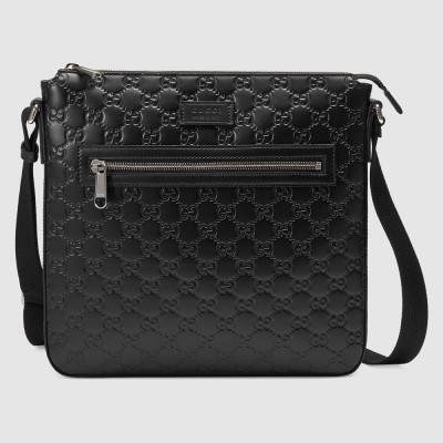 Gucci Messenger Bag in Black Signature Leather GGBS10579