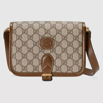 Gucci Mini Shoulder Bag in Beige GG Supreme with Interlocking G GGBS10468