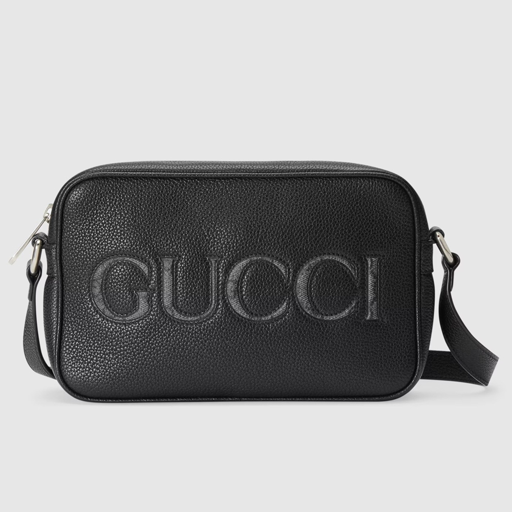 Gucci Mini messenger Bag in Black Grained Leather GGBS10587