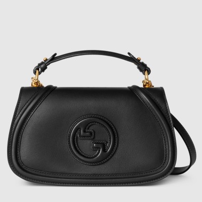 Gucci New Blondie Small Handle Bag in Black Leather GGBS10098