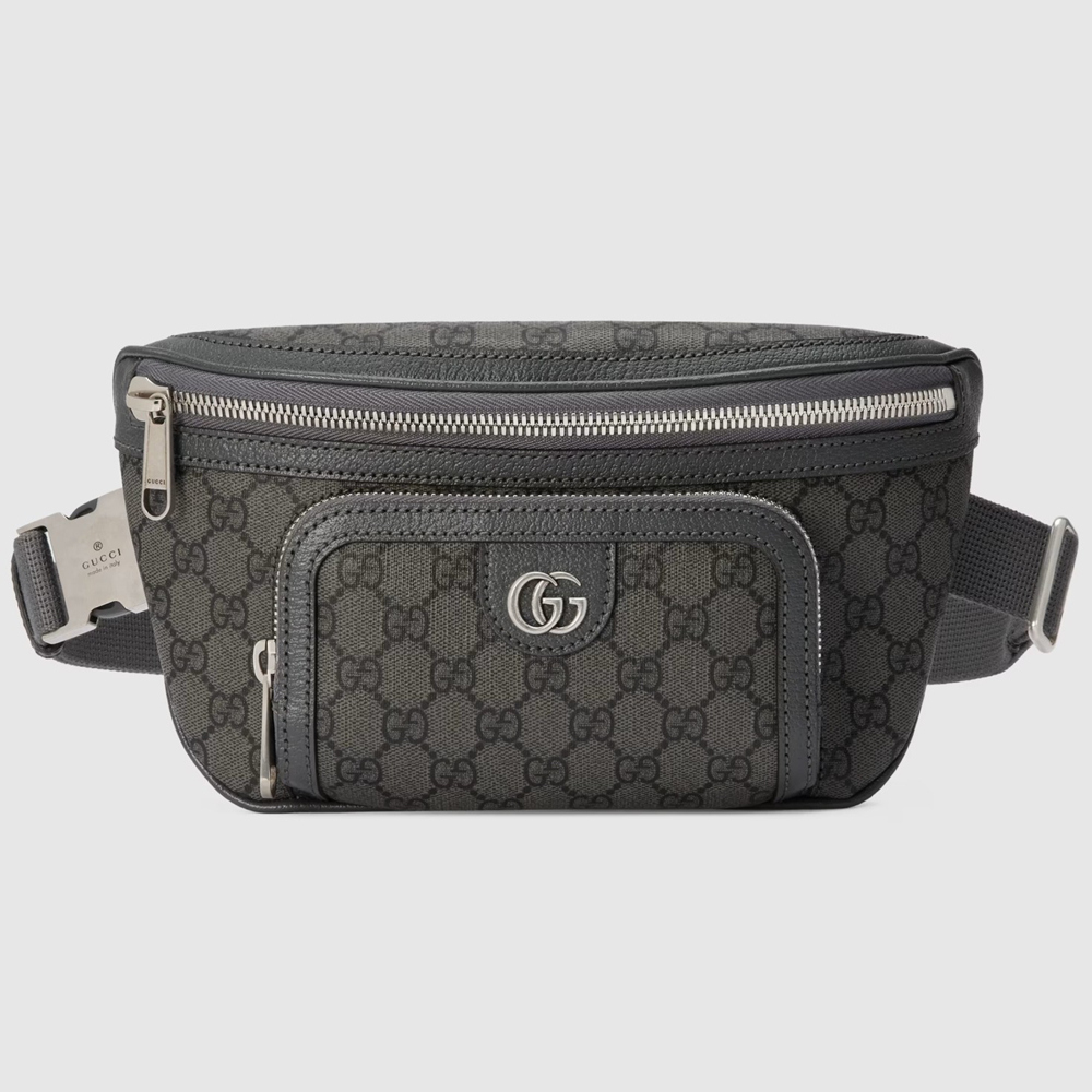 Gucci Ophidia Belt Bag in Grey GG Supreme Canvas GGBS10671