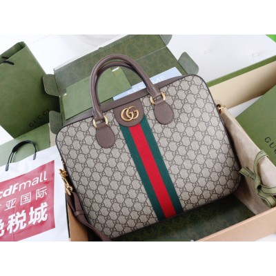 Gucci Ophidia Briefcase in Soft GG Supreme Canvas GGBS10152