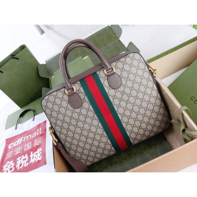 Gucci Ophidia Briefcase in Soft GG Supreme Canvas GGBS10152