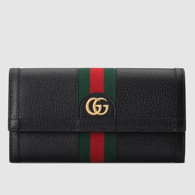 Gucci Ophidia Continental Wallet in Black Leather GGBS11022