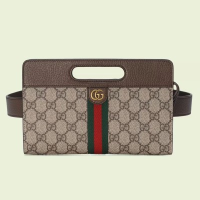 Gucci Ophidia GG Belt Bag In Beige GG Supreme Canvas GGBS10672