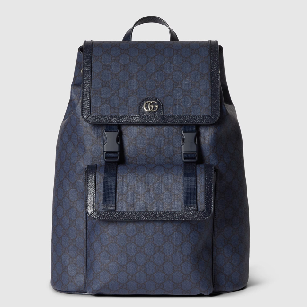 Gucci Ophidia GG Large Backpack in Blue GG Supreme Canvas GGBS10035