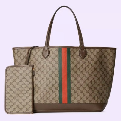 Gucci Ophidia GG Large Tote Bag in Beige GG Supreme Canvas GGBS10873