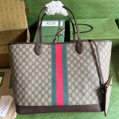 Gucci Ophidia GG Large Tote Bag in Beige GG Supreme Canvas GGBS10873