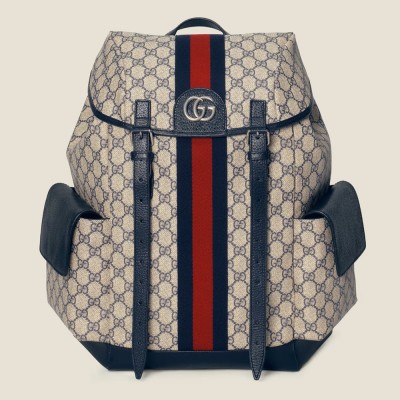 Gucci Ophidia GG Medium Backpack in Blue Supreme Canvas GGBS10038