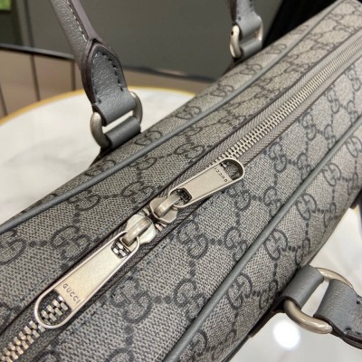 Gucci Ophidia GG Medium Briefcase in Grey GG Supreme Canvas GGBS10154