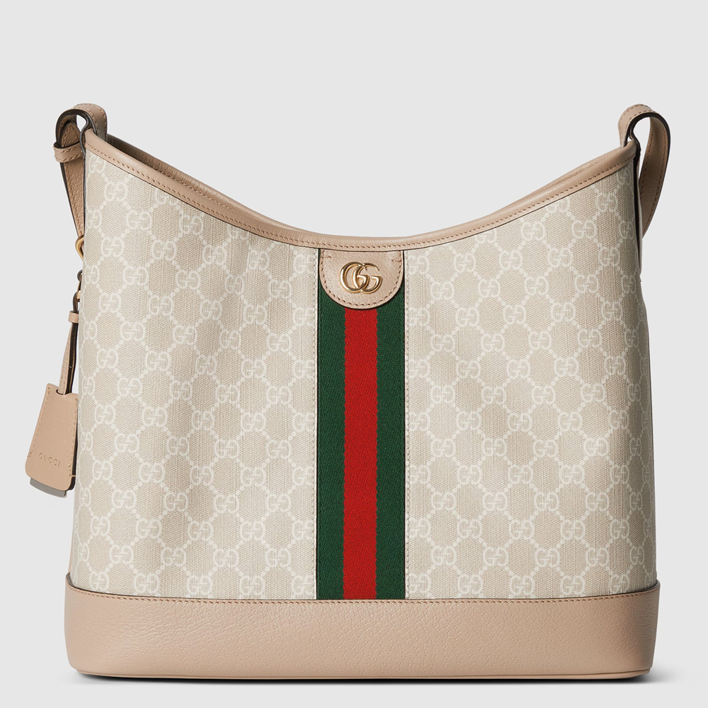 Gucci Ophidia GG Medium Shoulder Bag in White GG Canvas GGBS10693