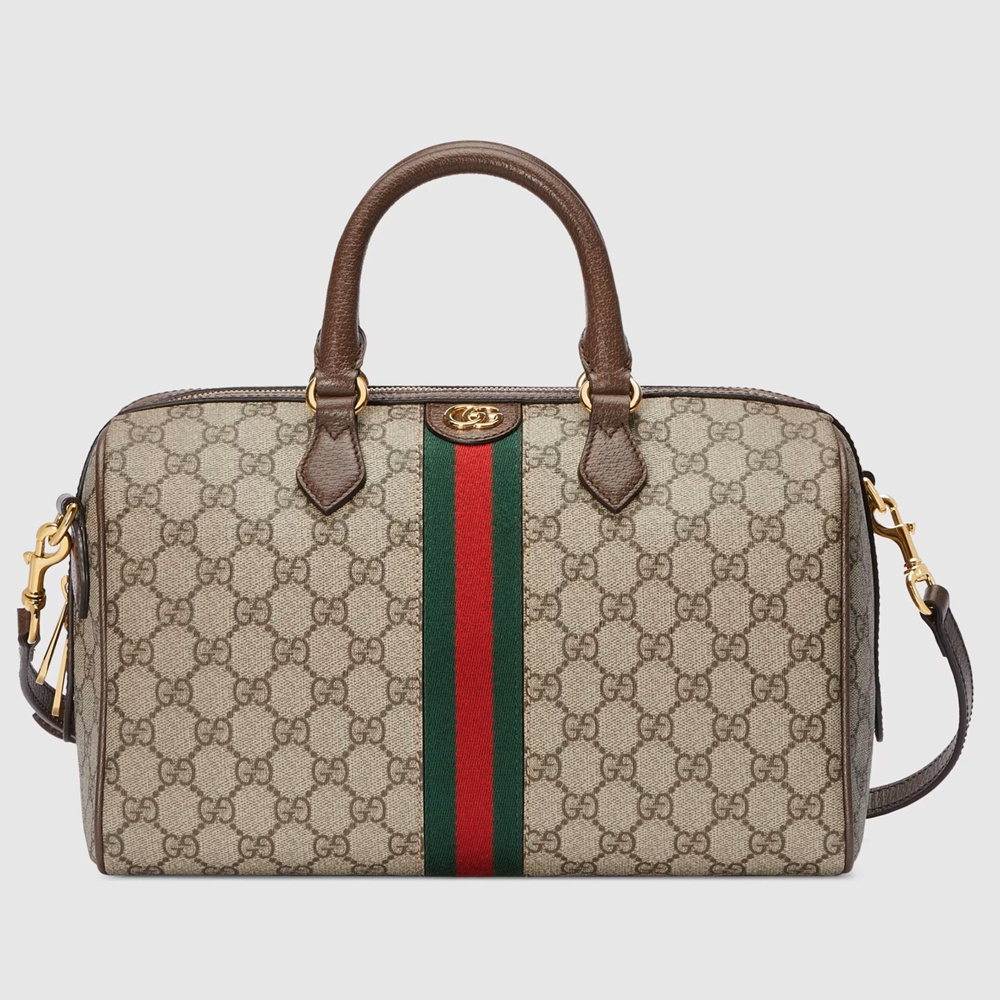 Gucci Ophidia GG Medium Top Handle Bag in Beige GG Canvas GGBS10711