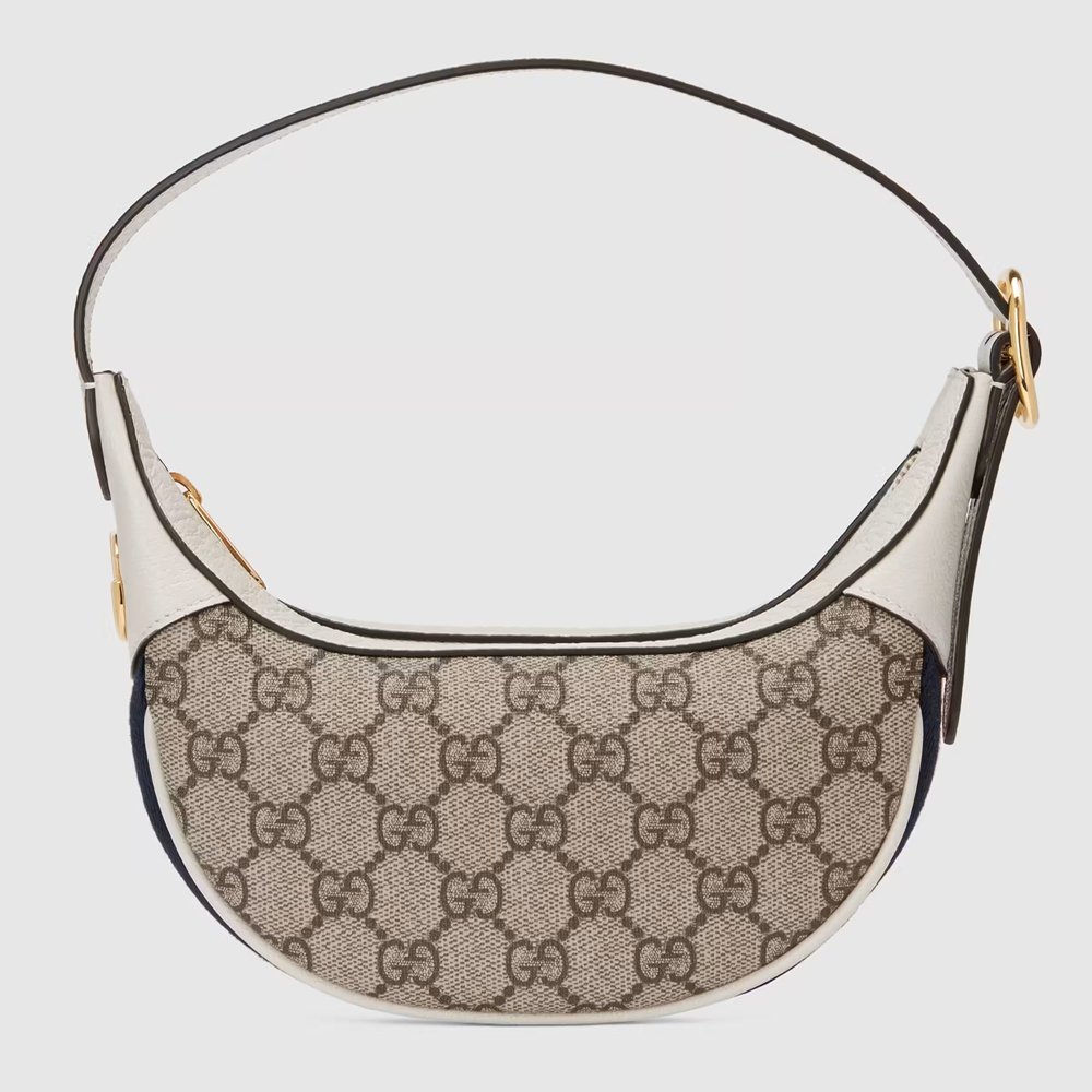 Gucci Ophidia GG Mini Hobo Bag in GG Canvas with White Leather GGBS10618