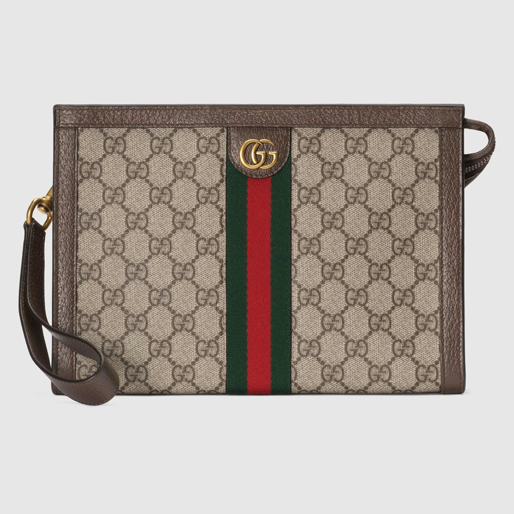 Gucci Ophidia GG Portfolio Pouch in Beige GG Canvas GGBS10751