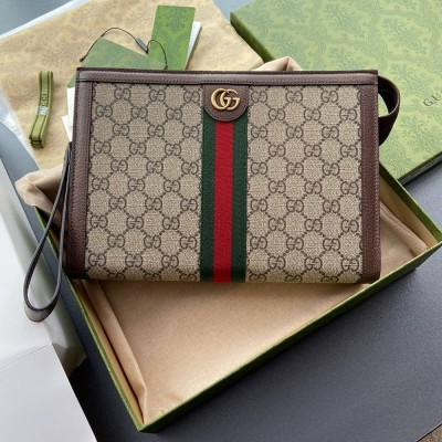 Gucci Ophidia GG Portfolio Pouch in Beige GG Canvas GGBS10751