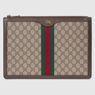 Gucci Ophidia GG Portfolio Pouch in Beige GG Supreme Canvas GGBS10752