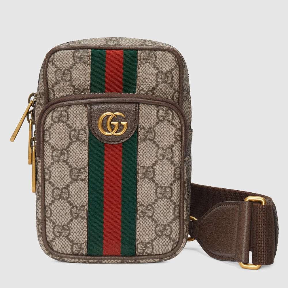 Gucci Ophidia GG Sling Bag in Beige GG Supreme Canvas GGBS10454