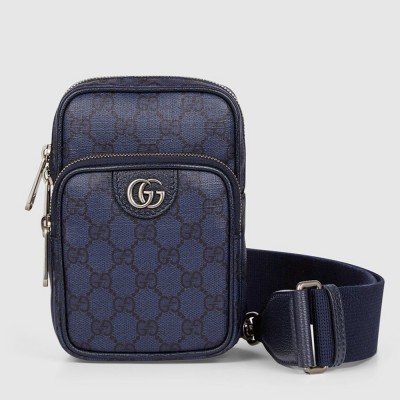 Gucci Ophidia GG Sling Bag in Blue GG Supreme Canvas GGBS10455