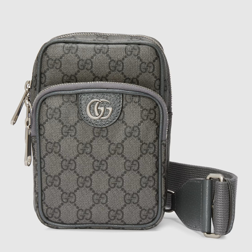 Gucci Ophidia GG Sling Bag in Grey GG Supreme Canvas GGBS10456