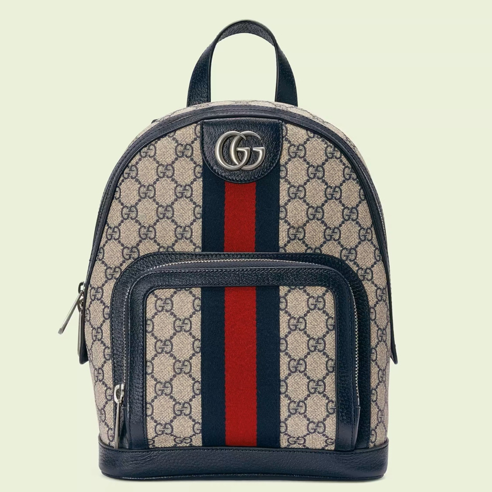 Gucci Ophidia GG Small Backpack in Blue Supreme Canvas GGBS10042